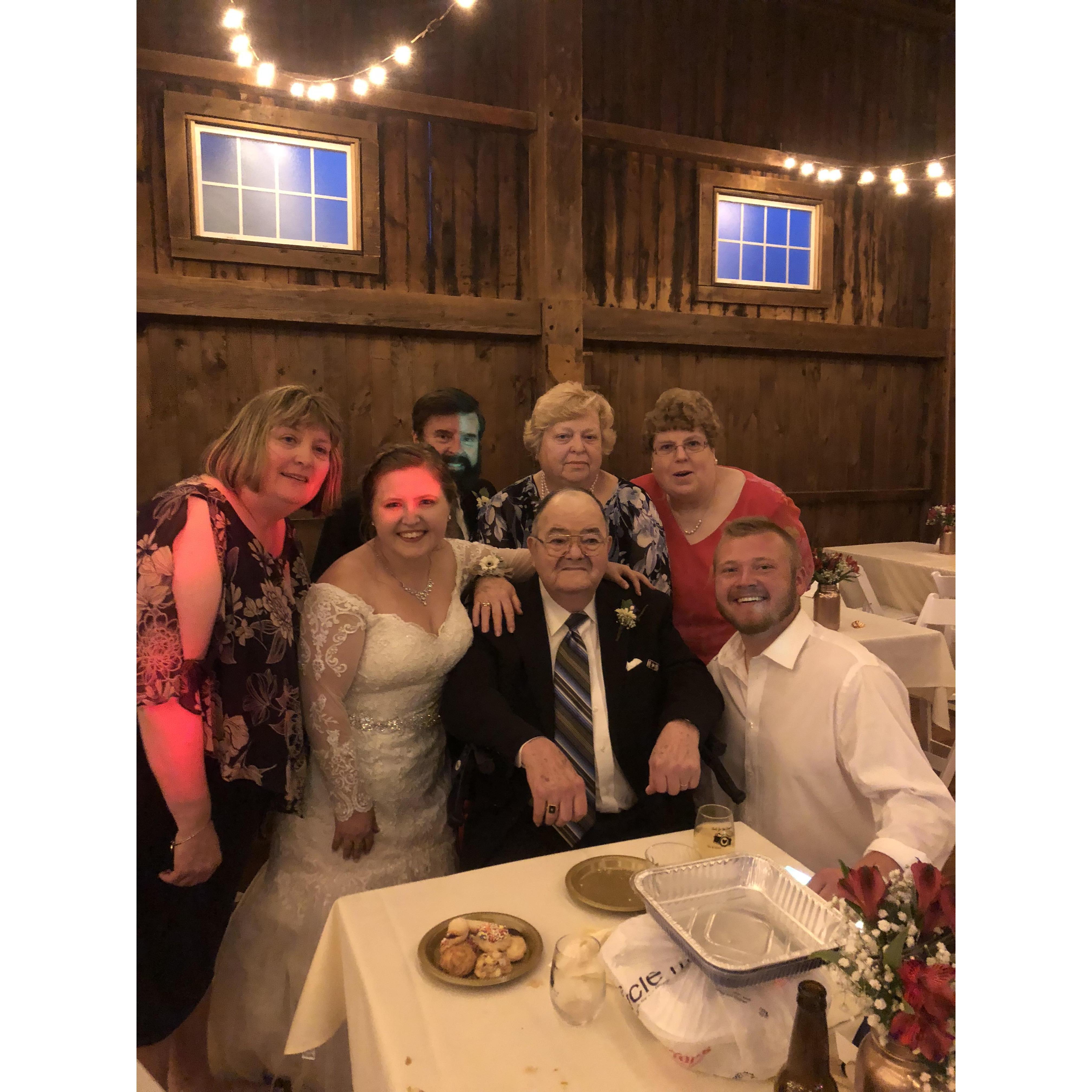 Morey fam at Victoria and Theo's wedding