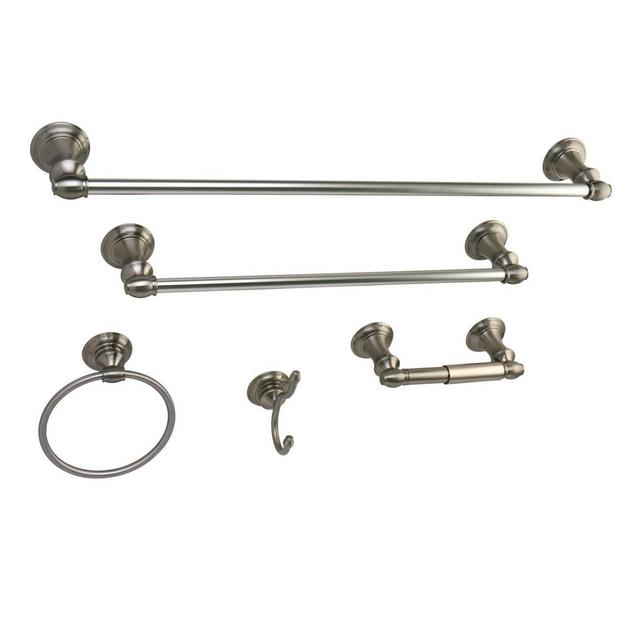 5pc Provence Bathroom Accessory Set Brushed Nickel - Kingston Brass