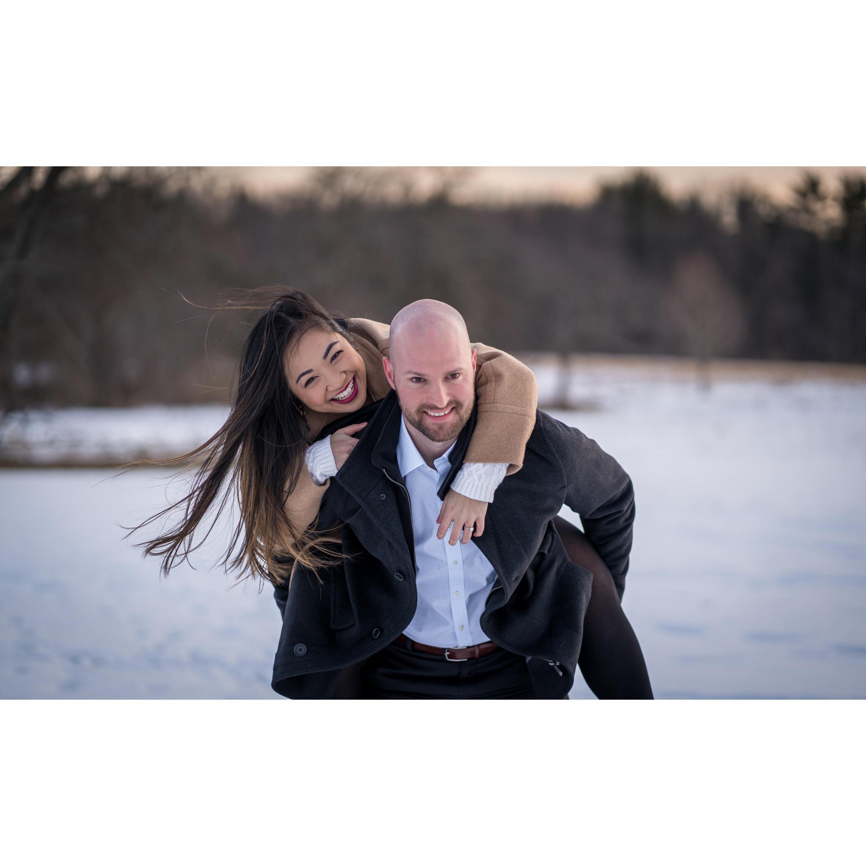 Pretending that we are aren't freezing our faces off :)