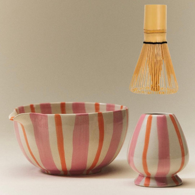 Daily Stripe Stoneware Matcha Kit