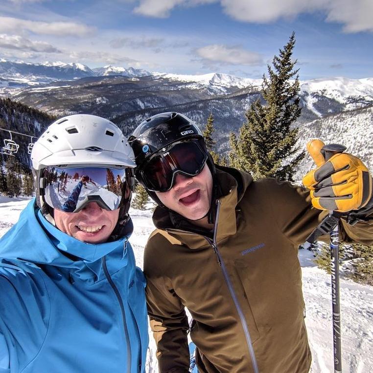 Skiing at the Basin -- we're gonna make a skier out of Ricky yet.