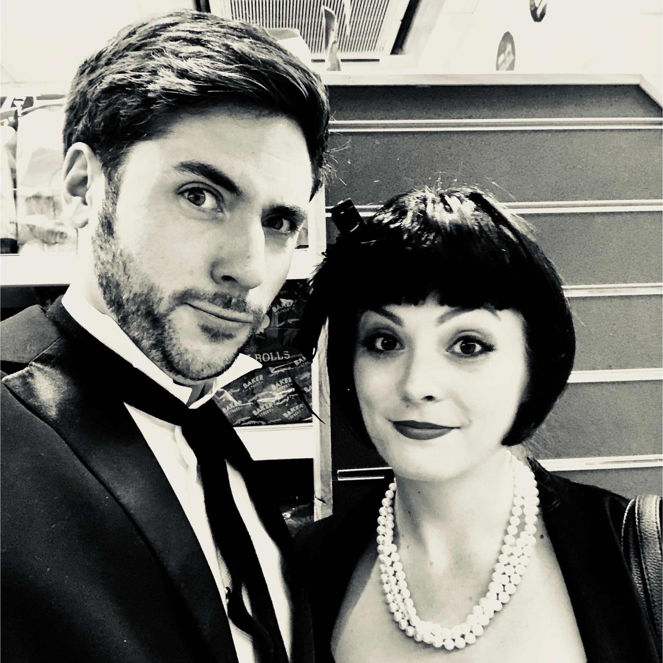 Dressed up as Wadsworth and Mrs. White for a Halloween viewing of Clue in London
2017