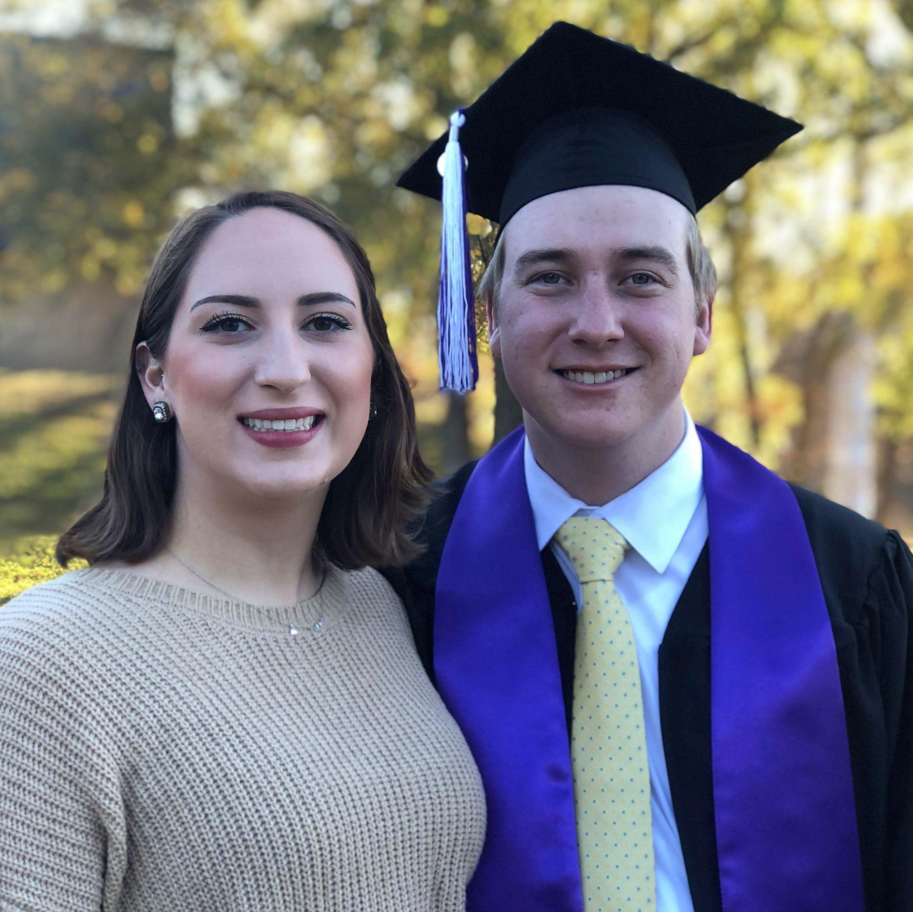 December 14, 2019 at Ethan's graduation from Stephen F. Austin State University in Nacogdoches, Texas.