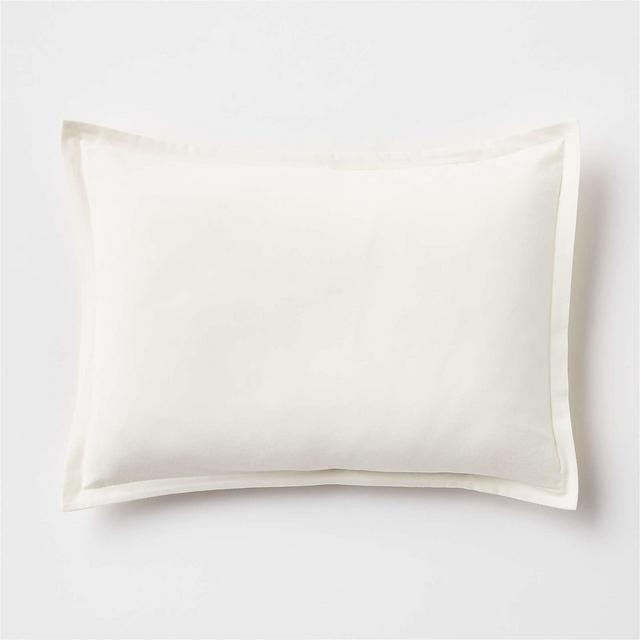 Cozysoft Organic Flannel Arctic Ivory Standard Pillow Sham Cover