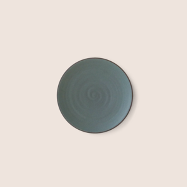 8.5" Coupe Salad Plate (Dark Brown | Moss)