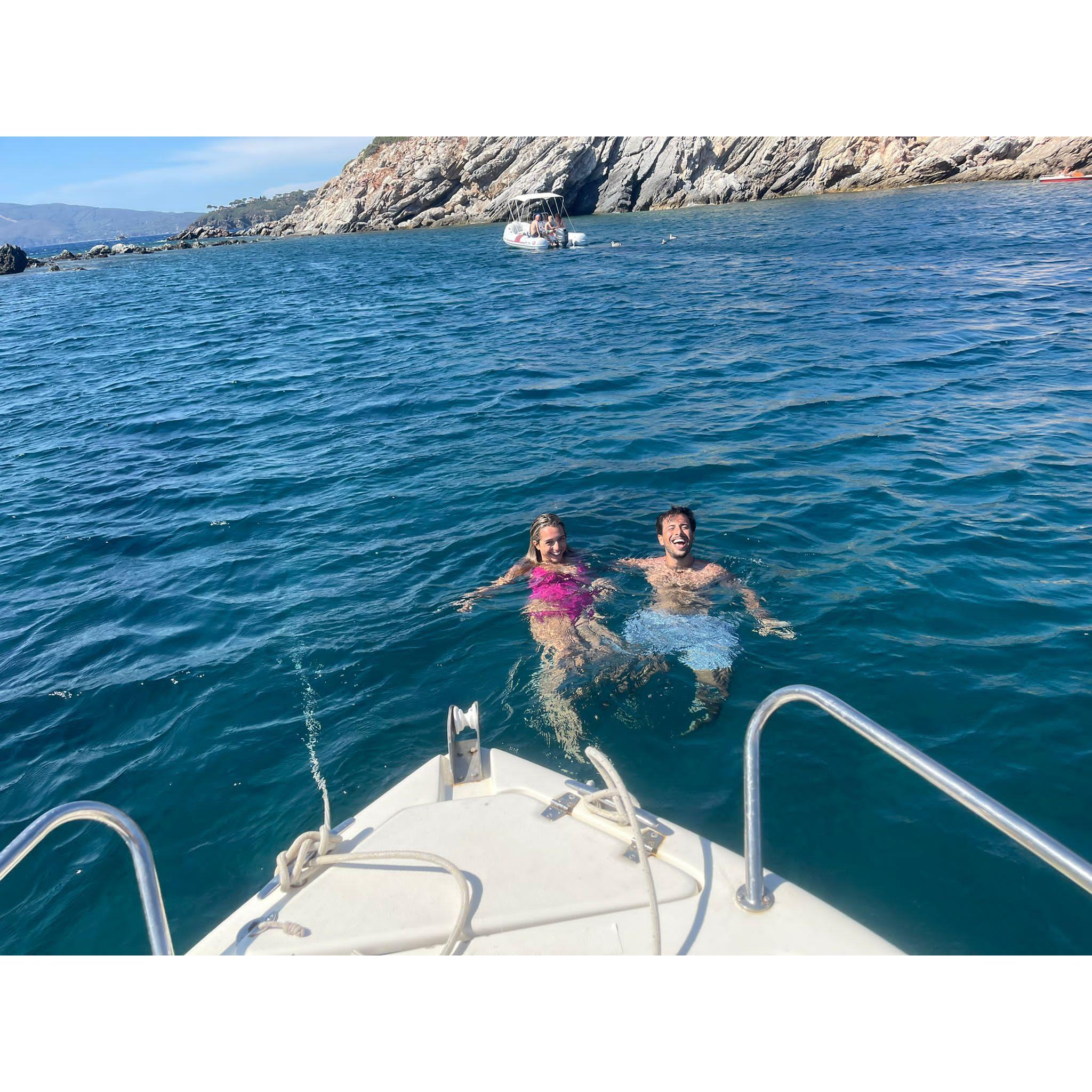 Snorkeling and shell-finding