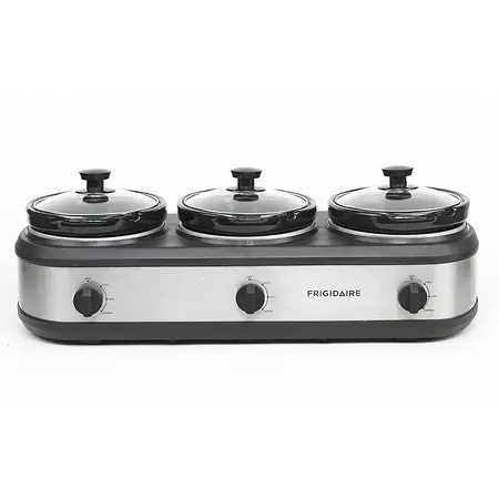 Frigidaire Stainless Steel Triple Slow Cooker