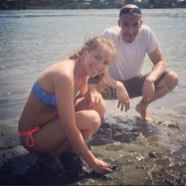 Clamming.