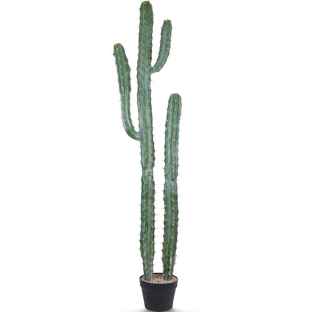 Yuwinron Artificial Cactus Potted Plant 59 Inch Faux Desert Cacti Fake Big Cactus Plant for Home Garden Office Indoor Outdoor Decoration