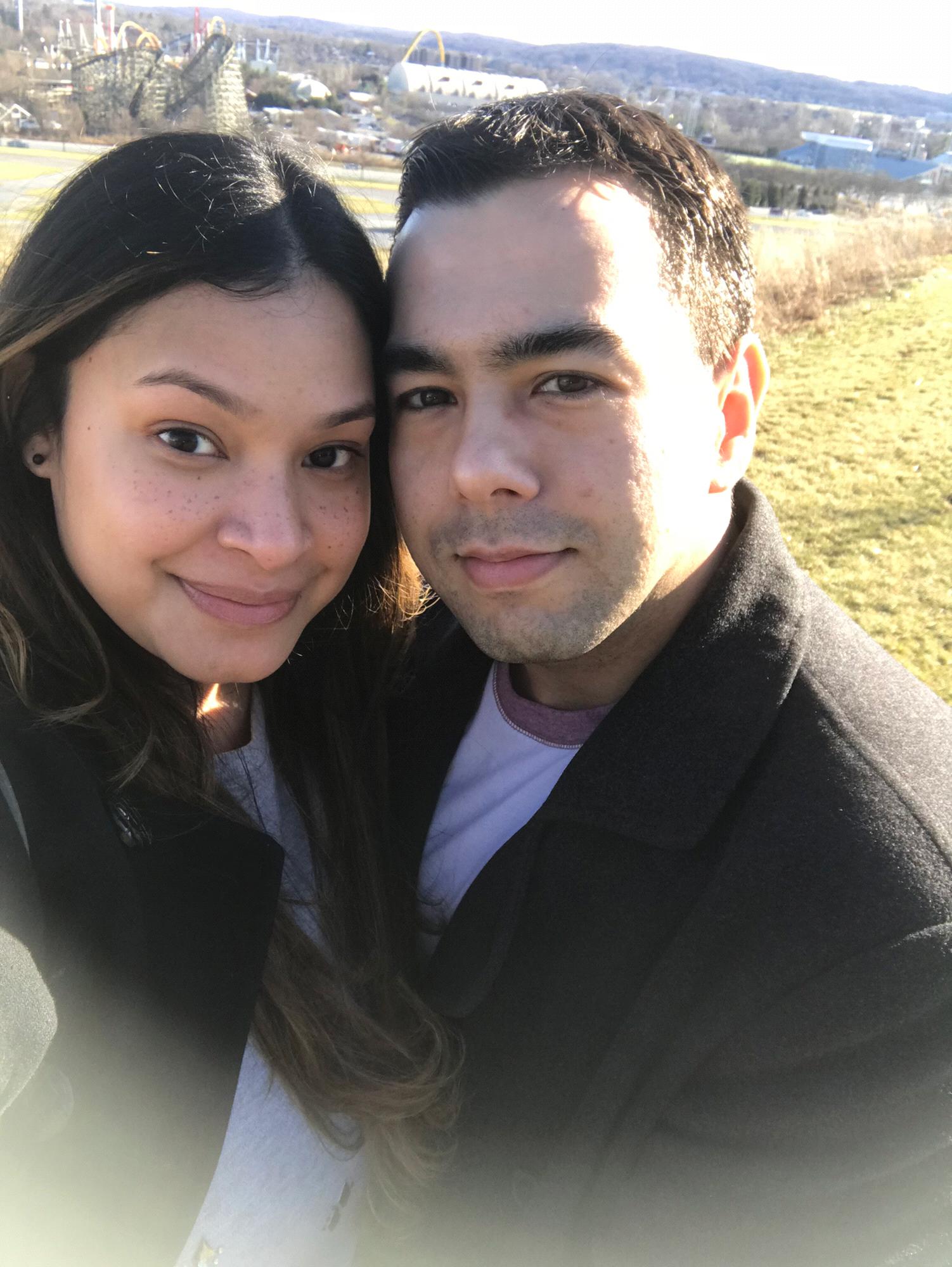 Our very first selfie 📸 (Josh calls it an “us-ie”)