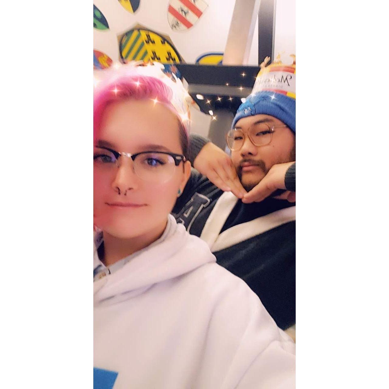 Our Medieval Times trip on our first year together