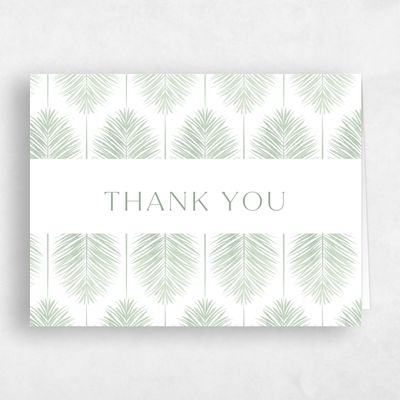 Sage, Green Wedding Thank You - Curacao Landscape