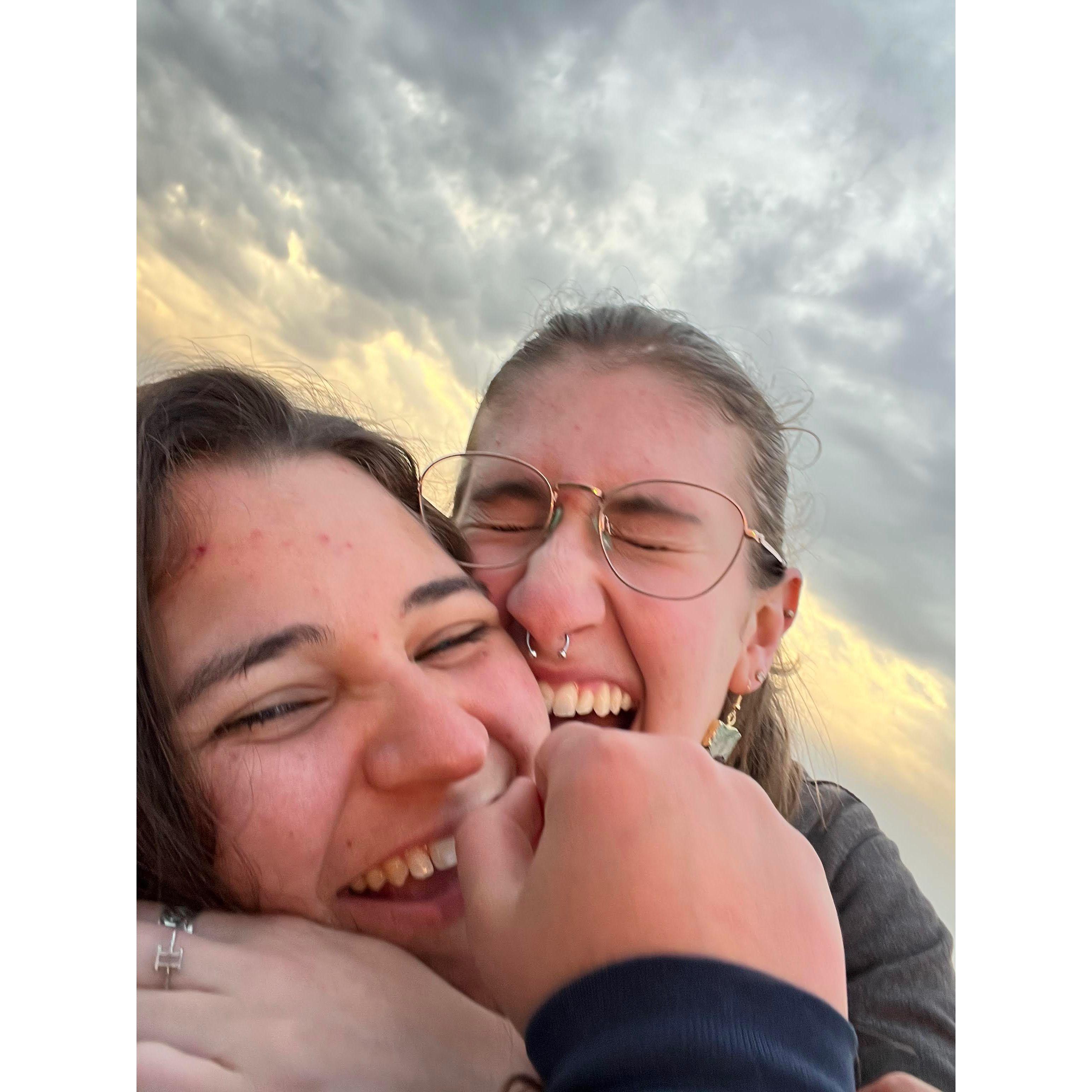 One of our first dates in Santa Cruz, we laughed about everything.