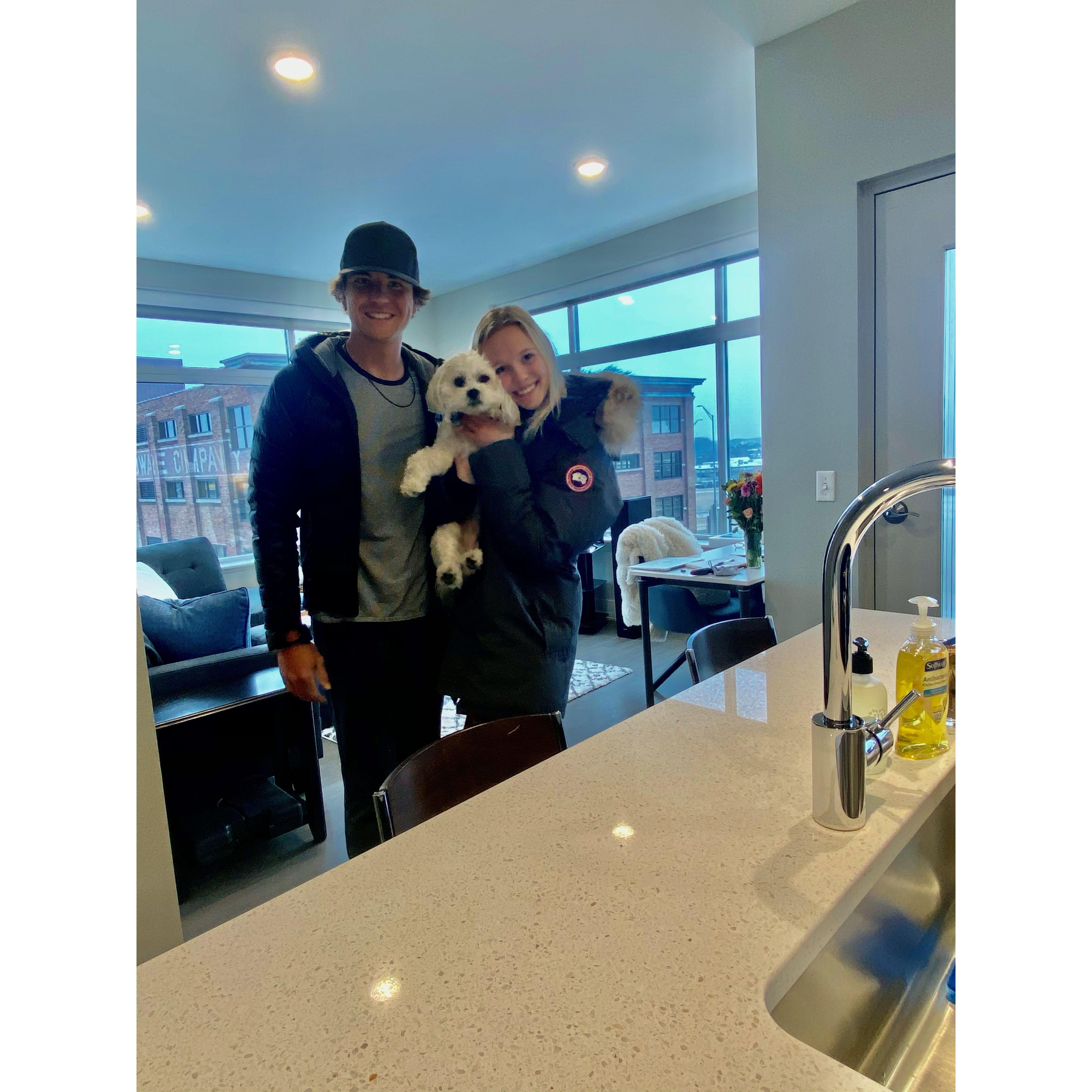 The day we moved into our apartment:)