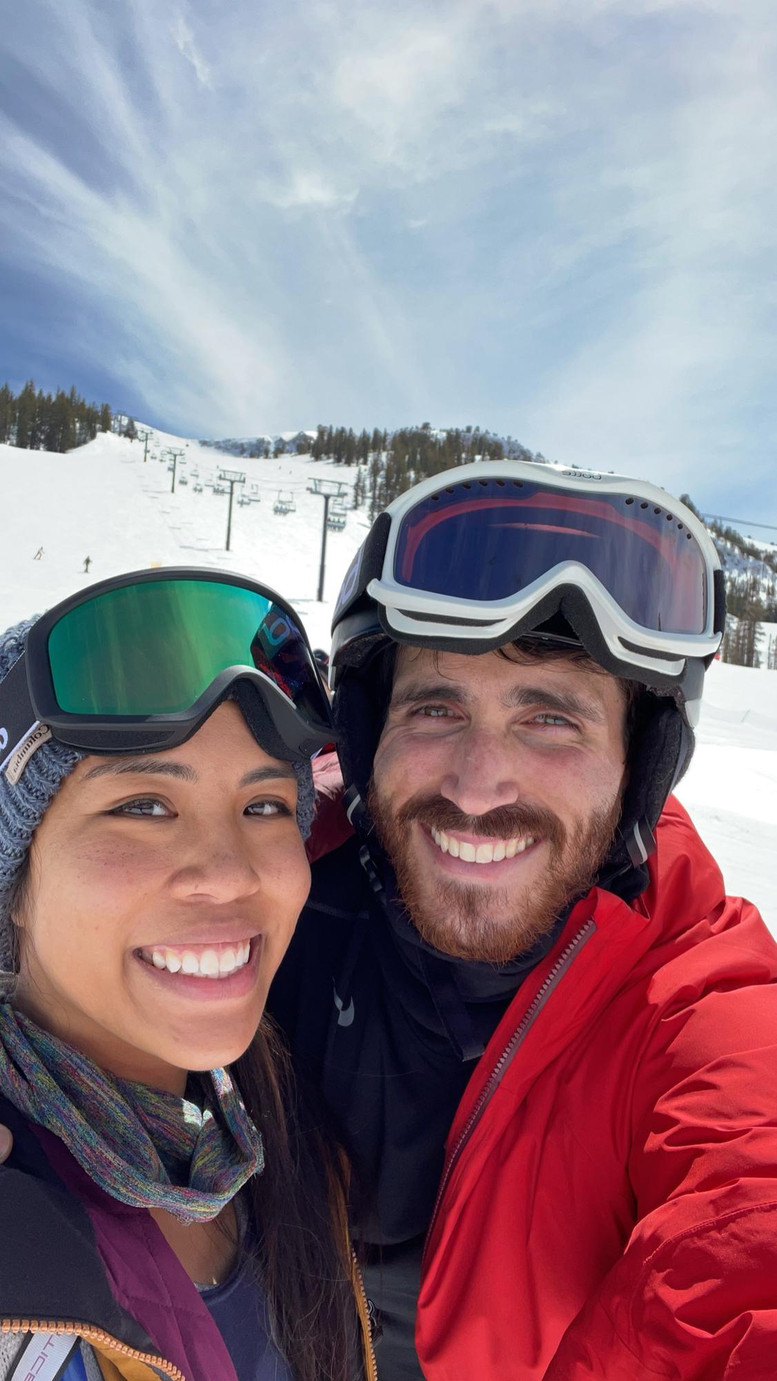 Mammoth and Nick's first time snowboarding!! (March 2021)