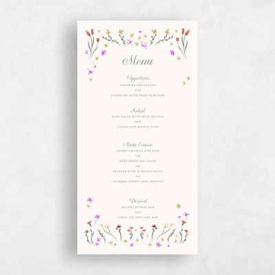 Beige Wedding Menu - Harebell