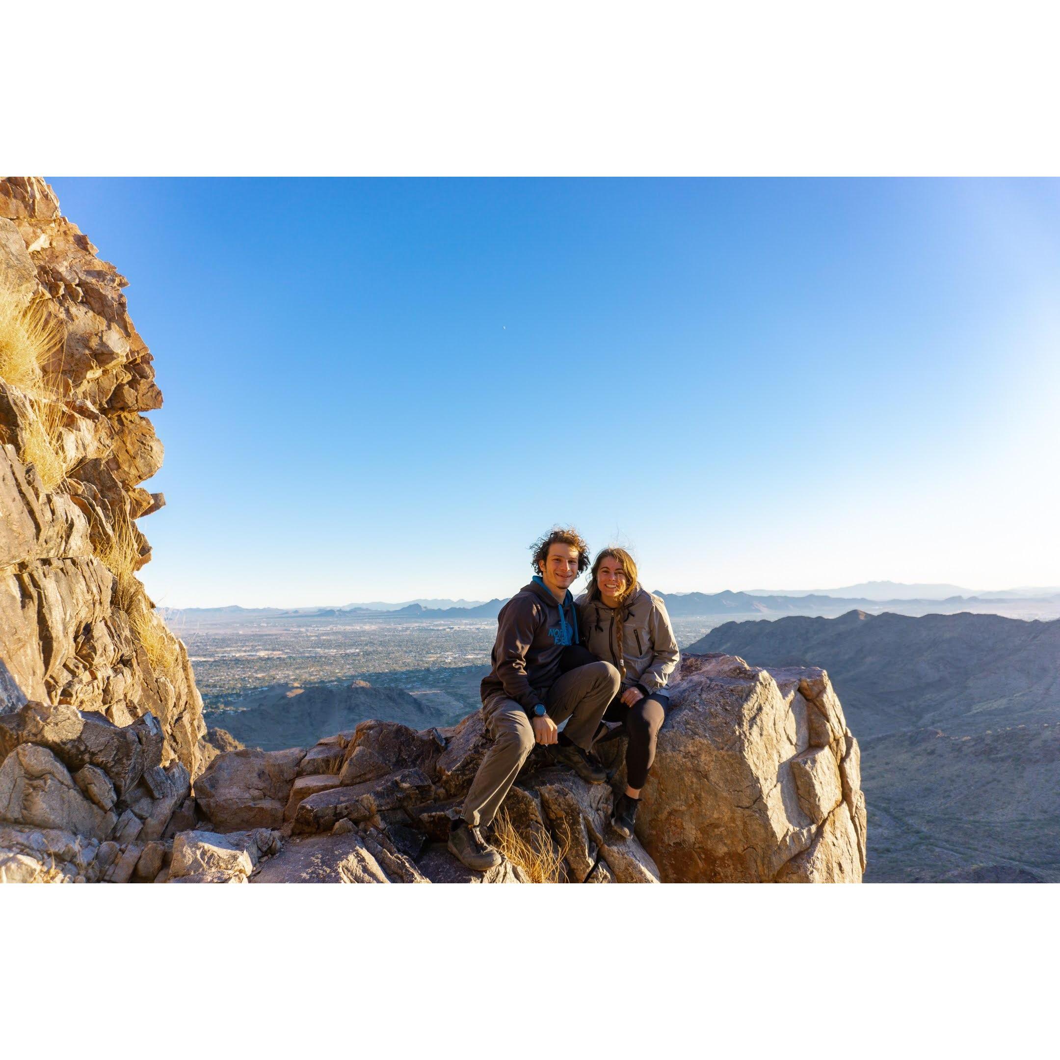 Early morning hike to Piestewa Peak. Kenzi thought I would propose to her here, sike!