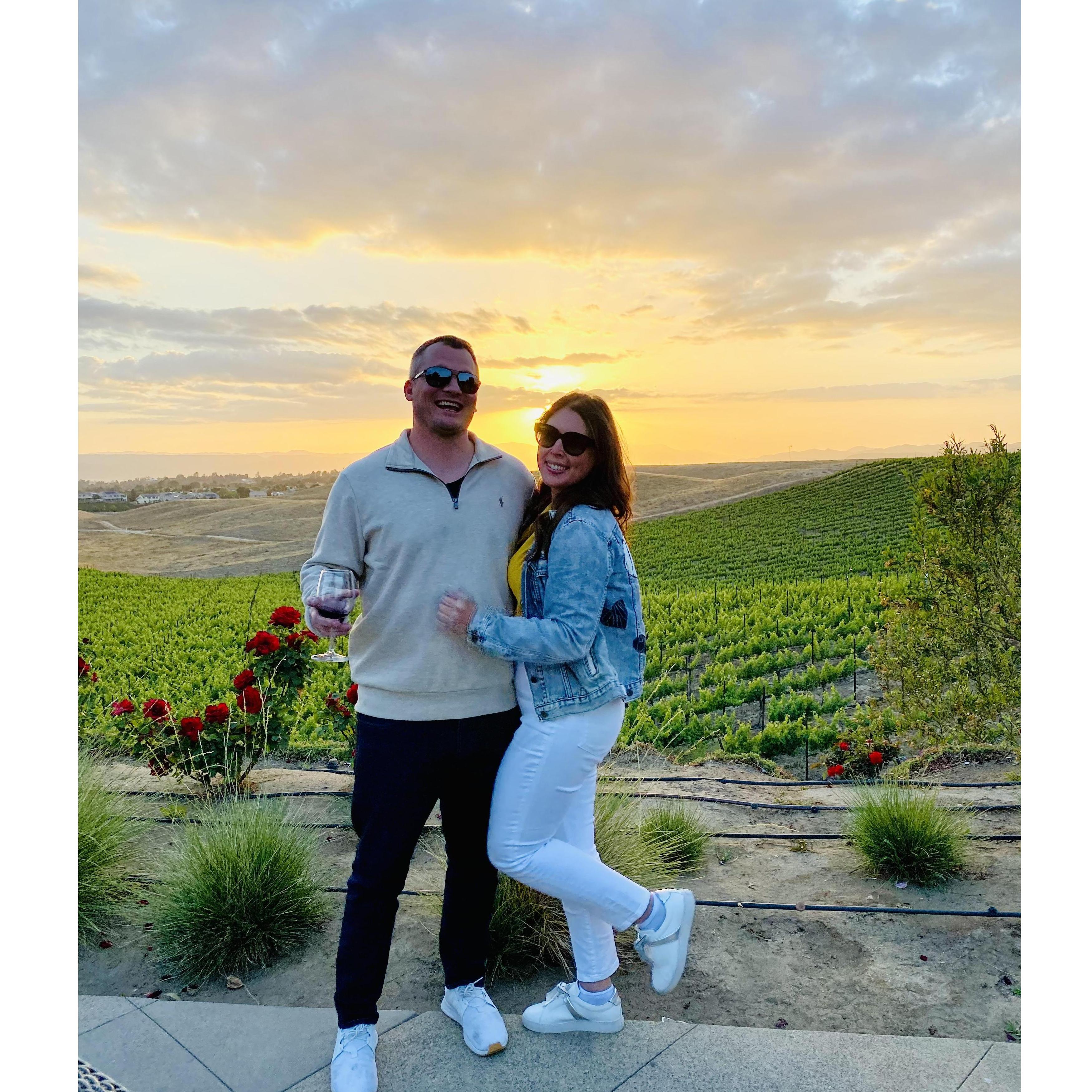 Sunsets, wine and good friends who take good pictures. <3