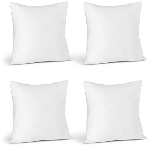 Utopia Bedding Throw Pillows Insert (Pack of 4, White) - 20 x 20 Inches Bed and Couch Pillows - Indoor Decorative Pillows