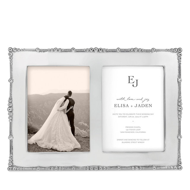 Mariposa Pearl Drop Double 5" x 7" Picture Frame