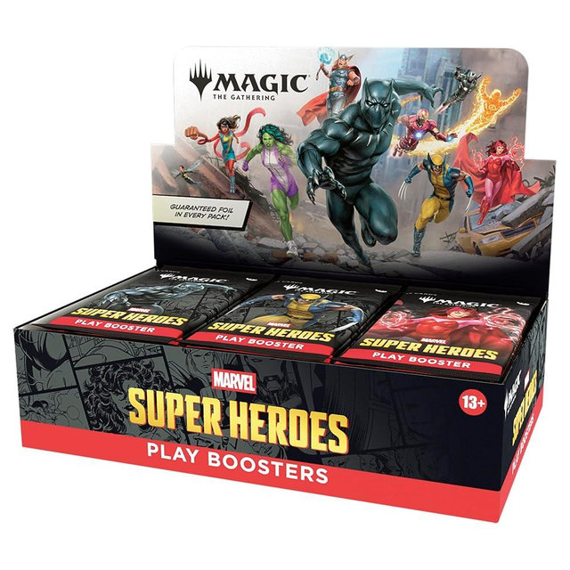 Magic: The Gathering | Marvel Super Heroes Play Booster Box | 30 Packs | Collectible Trading Card Game