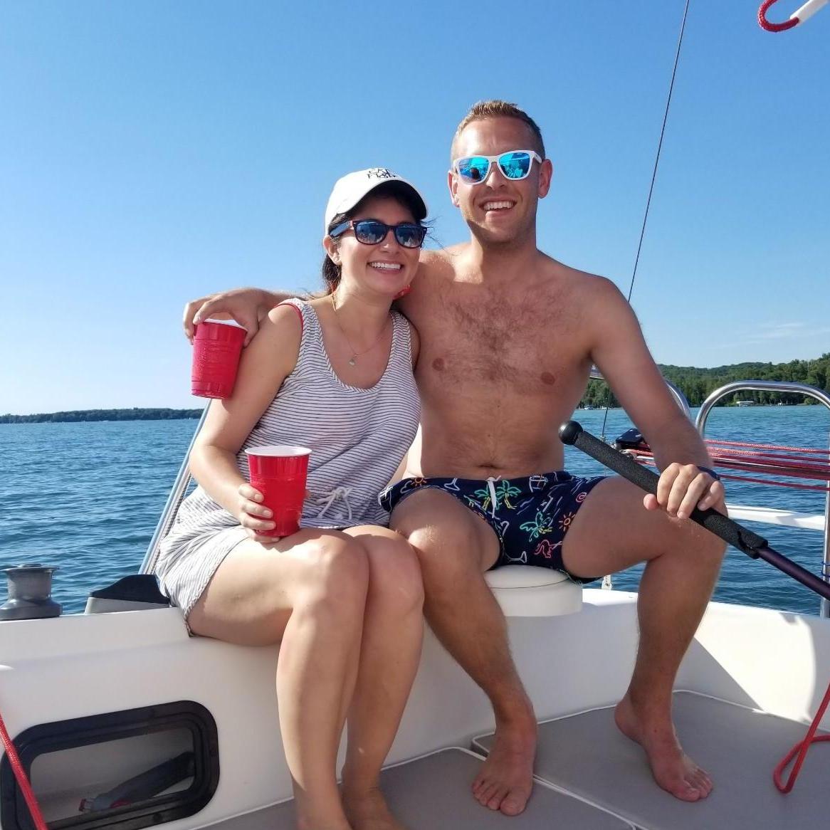Sailing in Northern Michigan.