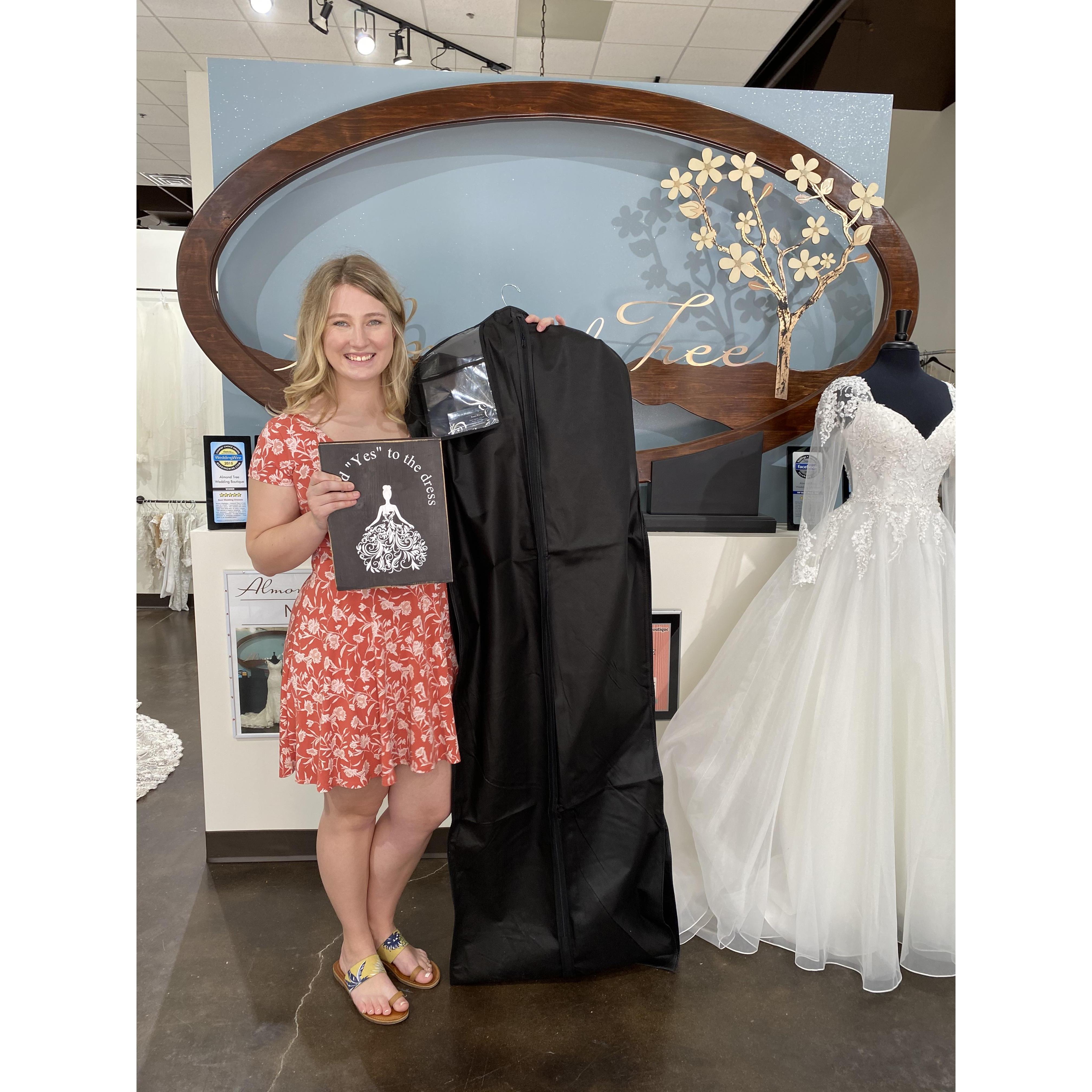 Katie said yes to the dress in March of 2021!