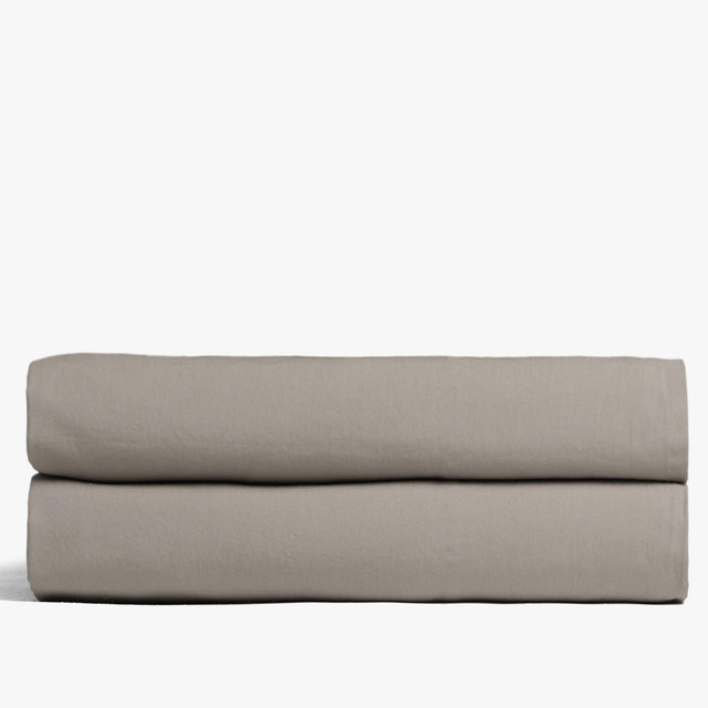 Percale Fitted Sheet - Queen - Putty