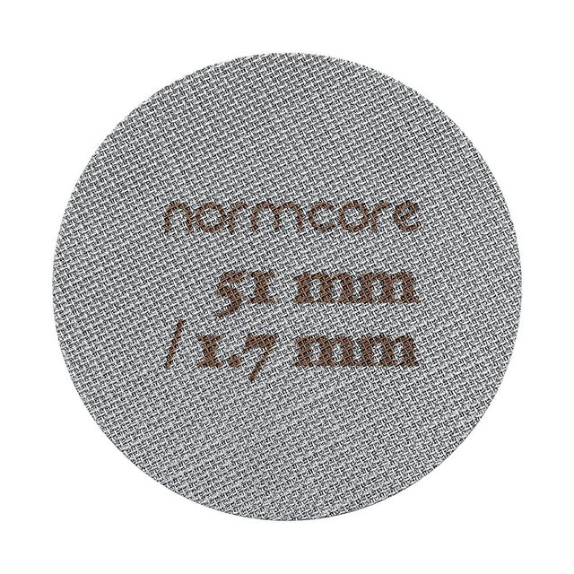 Normcore 51mm Puck Screen - Lower Shower Screen - Metal Coffee Reusable Filter for Espresso Portafilter Filter Basket 51mm - 1.7mm Thickness 150μm - Stainless Steel