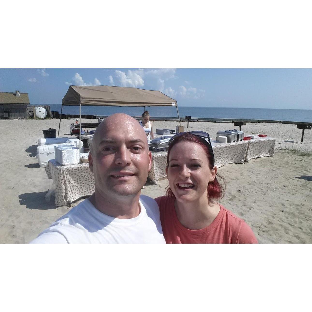 Very first day we met. At the lobster bake.  Carlos wanted to take a selfie with me :)