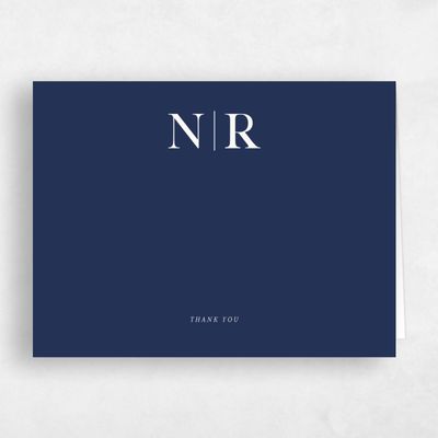 Midnight Blue Wedding Thank You - Holt Type