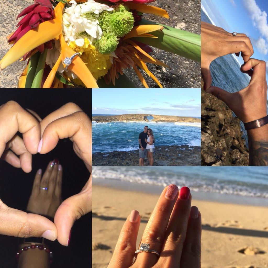 Rolando proposed to Ceci, while on a surprise trip to Honolulu, Hawaii