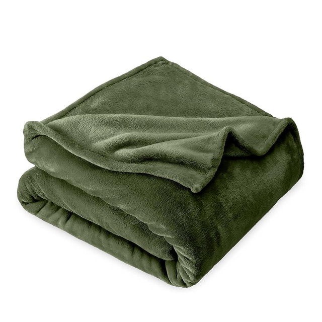 Bare Home Fleece Blanket - Twin/Twin Extra Long Blanket - Cypress - Lightweight Blanket for Bed, Sofa, Couch, Camping, and Travel - Microplush - Ultra Soft Warm Blanket (Twin/Twin XL, Cypress)
