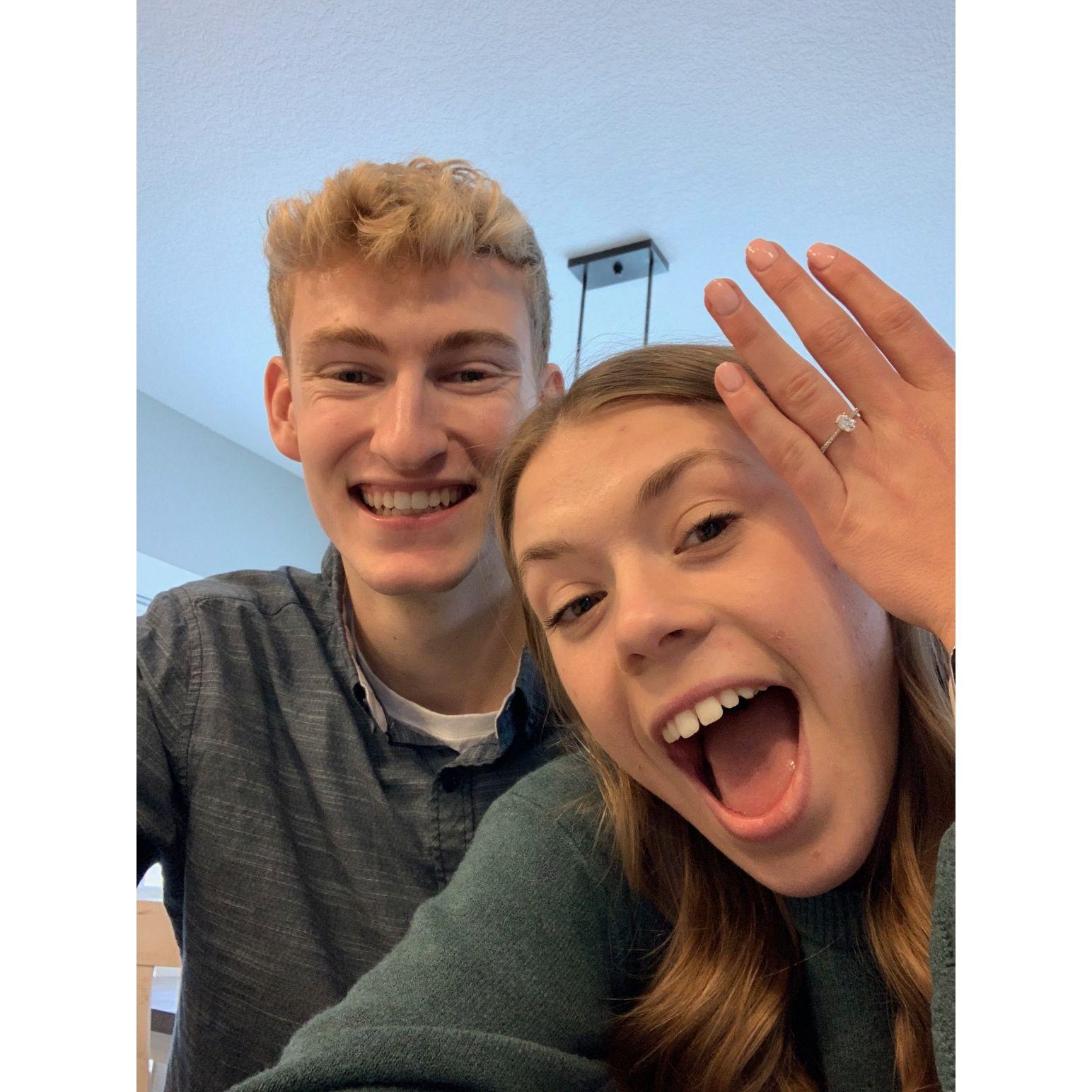 Minutes after saying "yes"