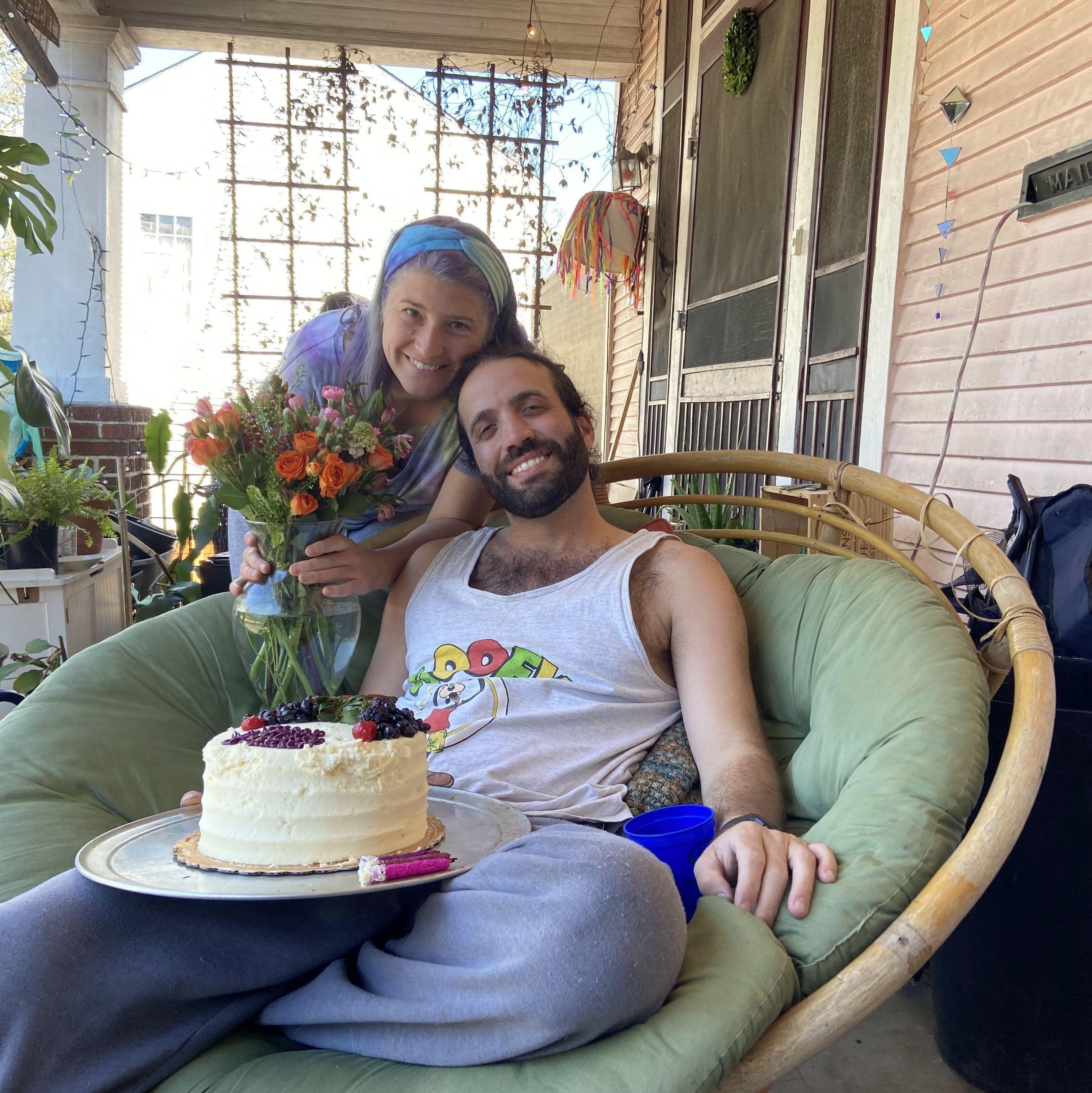 Christian's bday on the porch with pals :)