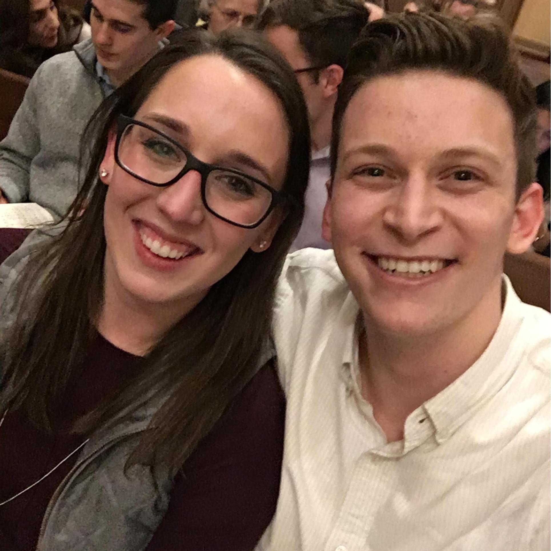 Our first photo together! Taken at a King's Singers concert in Houston