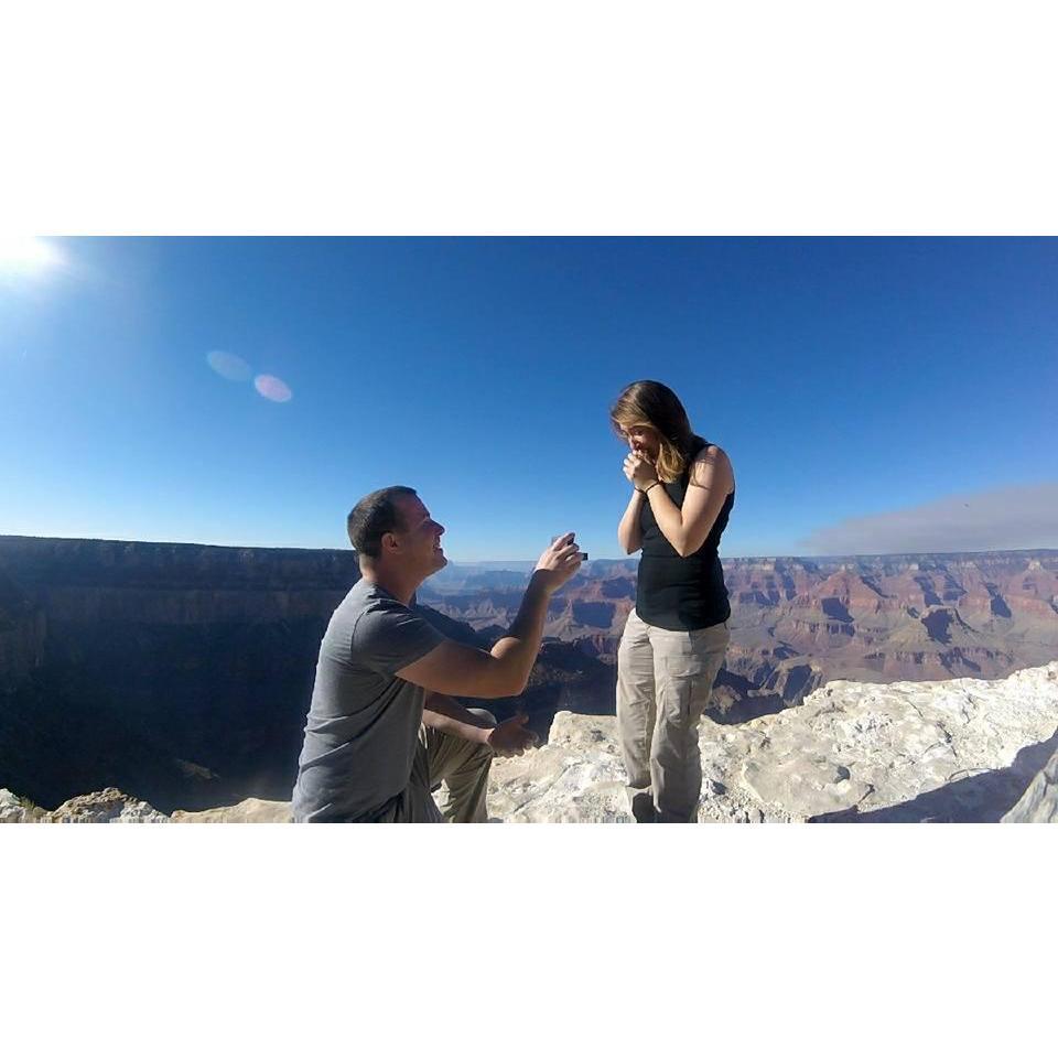 The moment Timothy proposed to me. I'm so glad he caught it on video!
