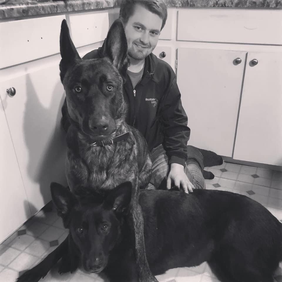 Douglas and his furbabies