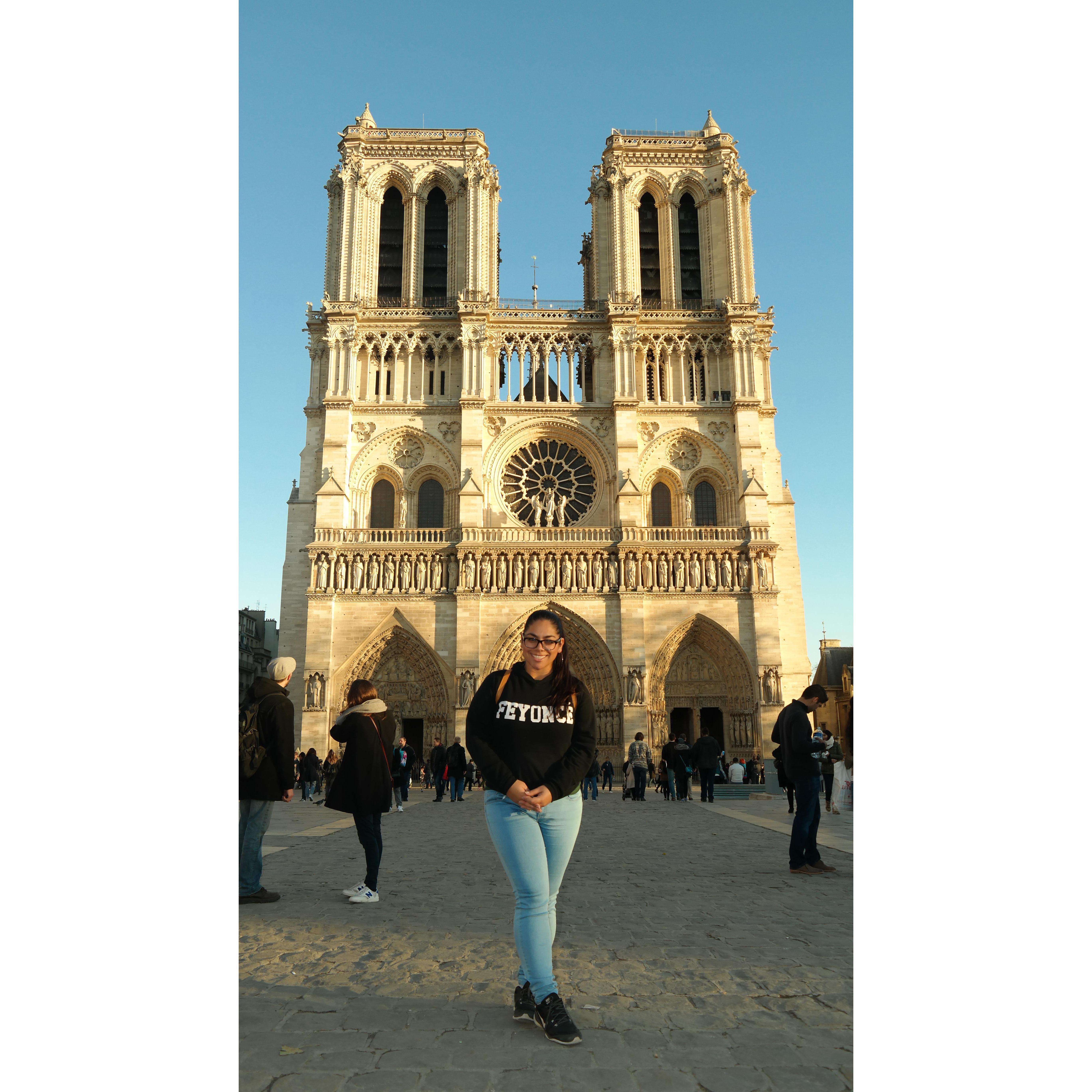 Amazing to have been able to visit the famous Notre Dame Cathedral in Paris and sit through part of the daily mass. Glad to have experienced this with Juan.