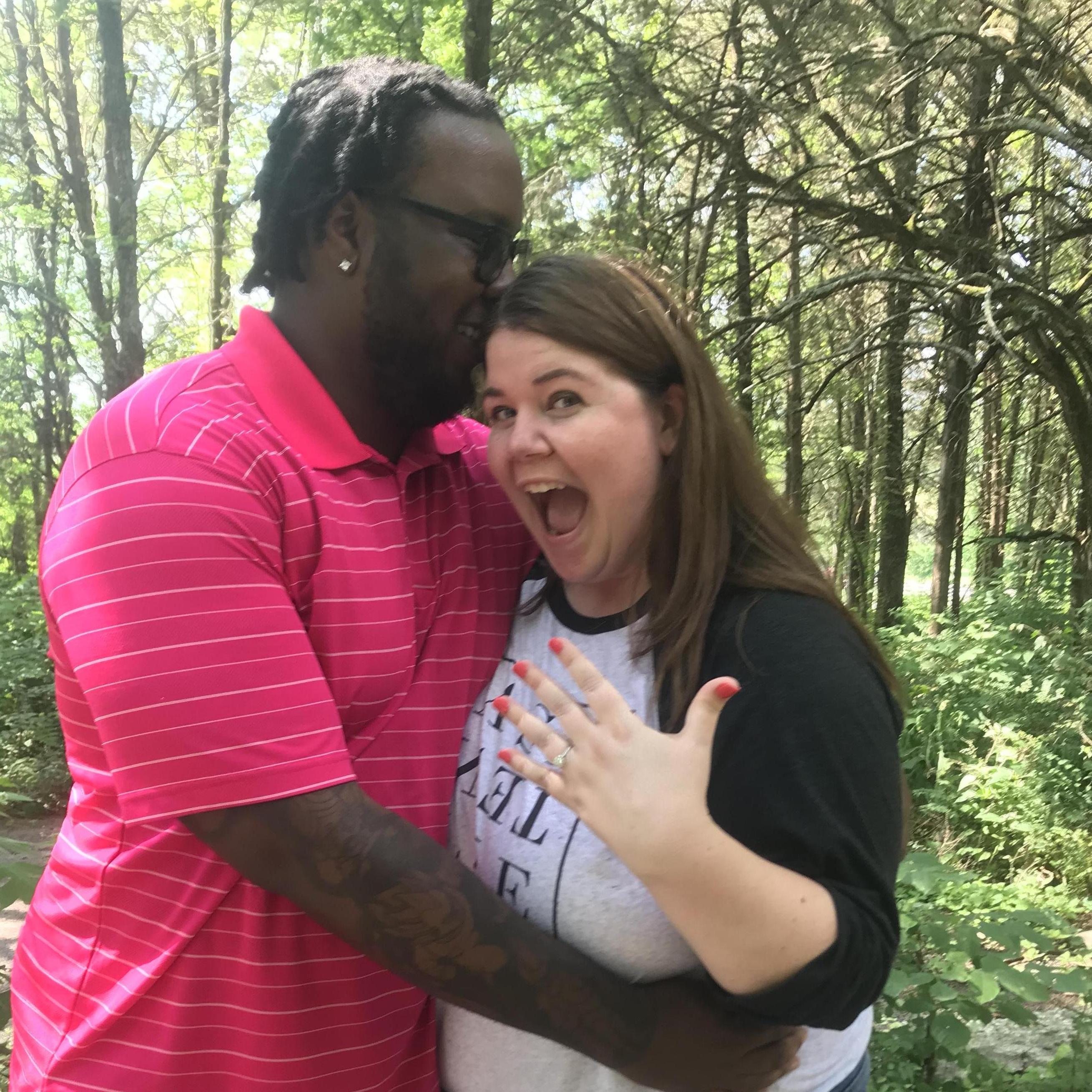 Right after Q proposed and Katie said yes!
