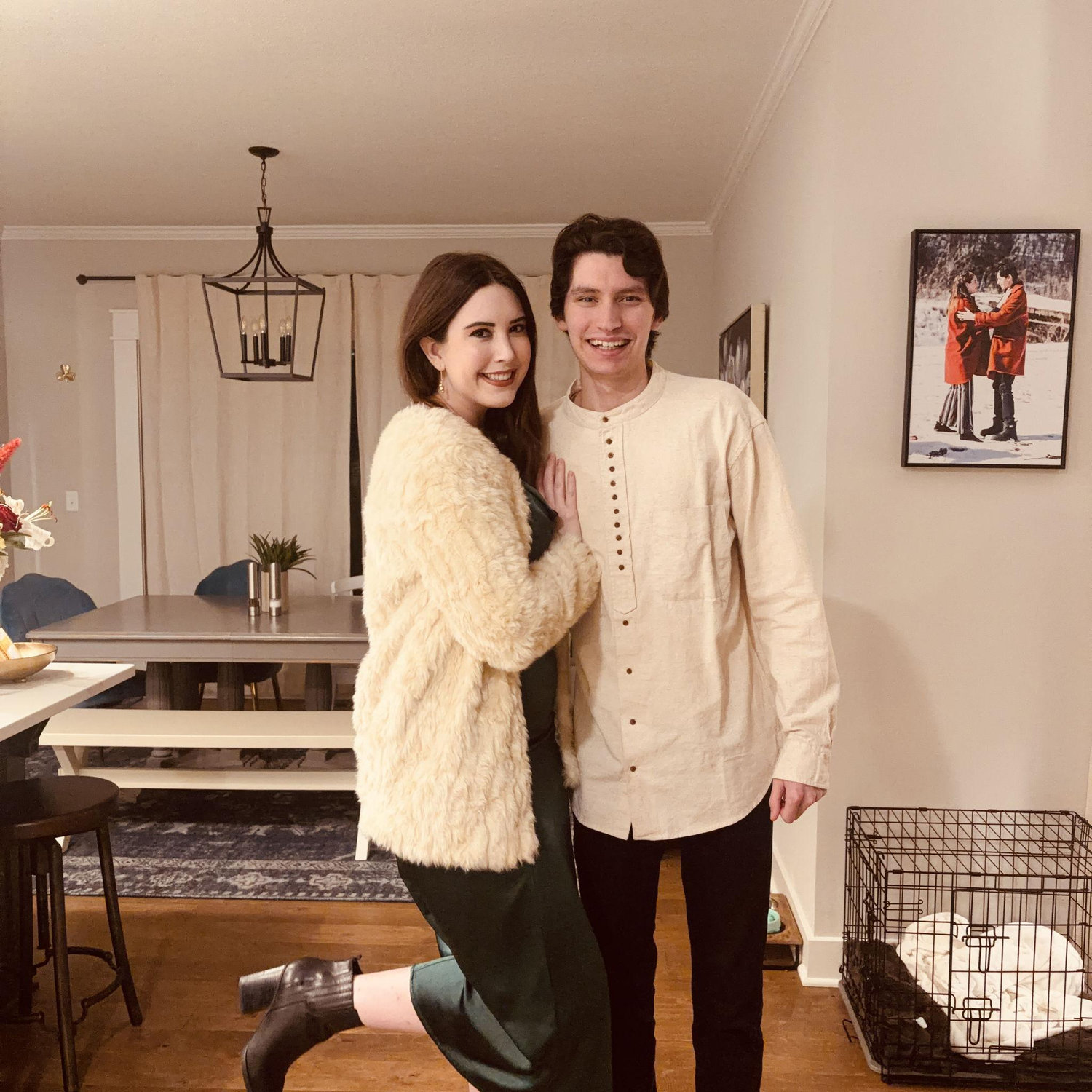 Margo and William celebrating Valentine's Day