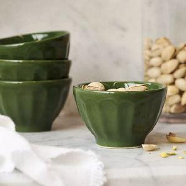 The Latte Stoneware Nut Bowls, Set of 4: Amelie Edition