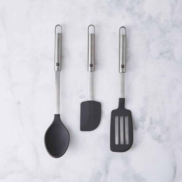 Stainless Steel & Silicone 3-Piece Cooking Utensil Set