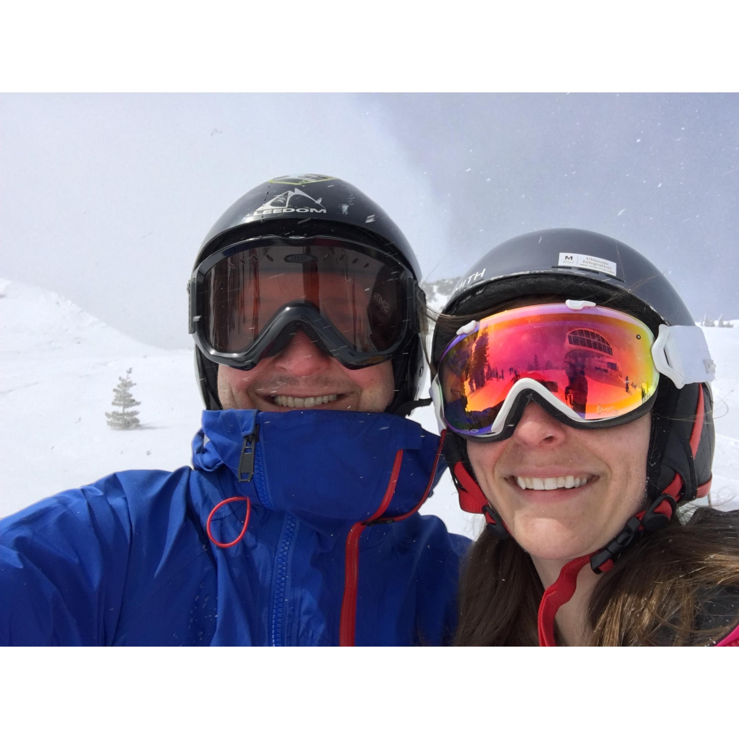 Skiing in Squaw! (Alix uses this term very loosely.)