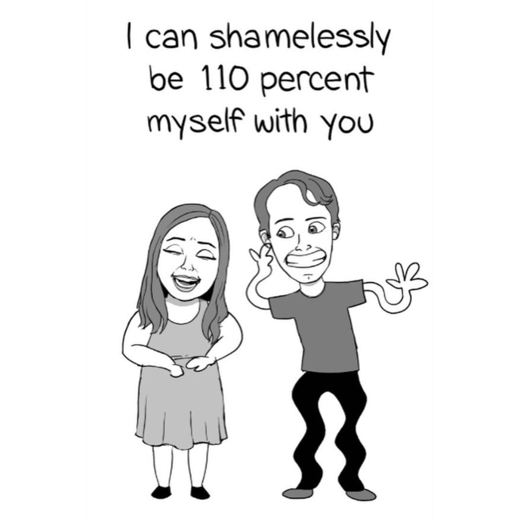 A page from the book that Luke wrote and illustrated to ask Bridget to be his girlfriend.