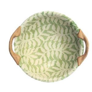 Terrafirma 9" Vegetable Bowl with Handles Fern Citrus