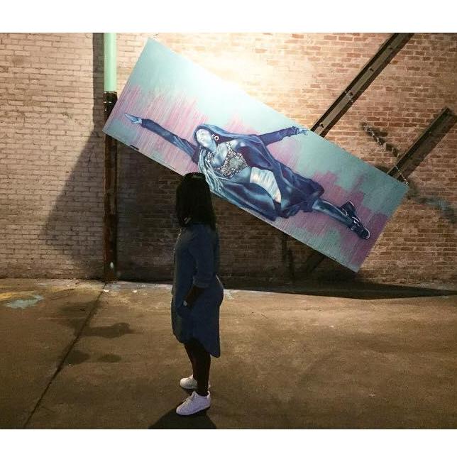 Dee at Studio Be Art Gallery in New Orleans in 2016. Joe is the photographer. #DateNight