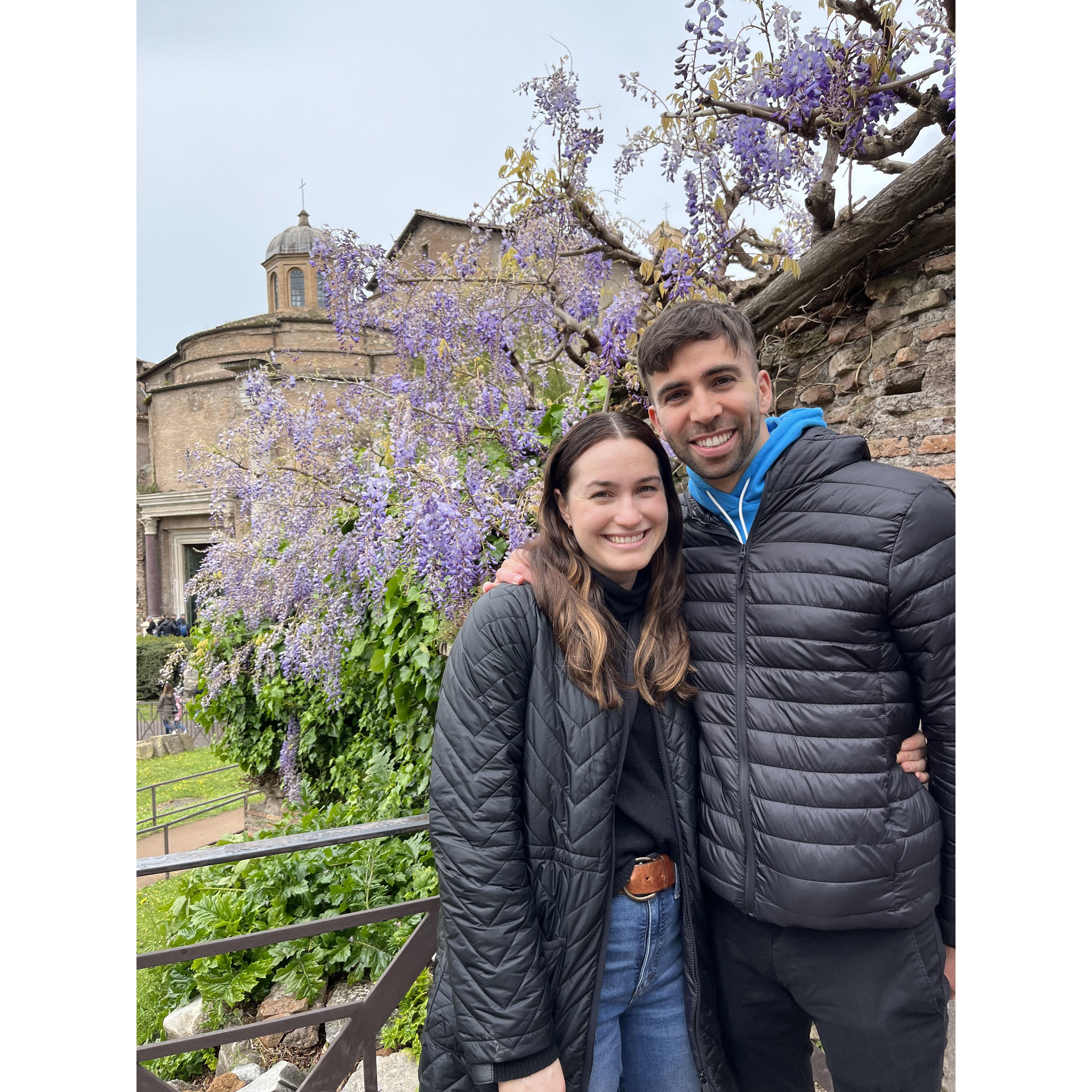 Rome, Italy shortly before Denis proposed!