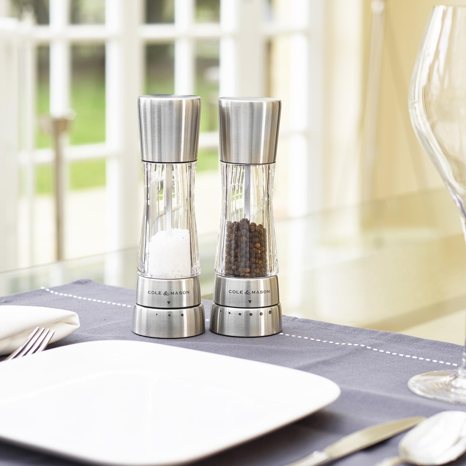 Cole & Mason, Derwent Salt & Pepper Mill Grinder Set Zola