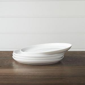 Set of 4 Hue White Salad Plates